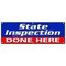 Signmission STATE INSPECTION DONE HERE BANNER SIGN law inspector B-72 State Inspection Done Hr - alternate 1